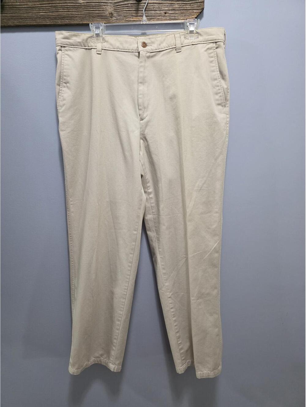 Farah Men’s Khaki Pants Size 38x32 Tan Flat Front